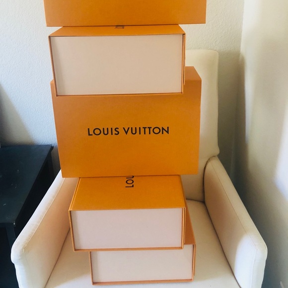 LOUIS VUITTON EMPTY BOXES 5 PIECES TOTAL